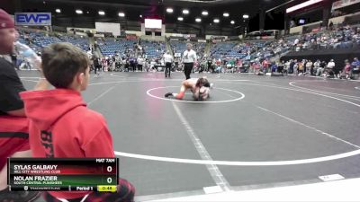 88 lbs Cons. Round 2 - Nolan Frazier, South Central Punishers vs Sylas Galbavy, Hill City Wrestling Club