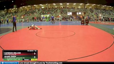 92 lbs Cons. Round 4 - Ryder Owen, Inland Northwest Wrestling Tra vs Cameron Ireland, Banks Mat Club, Inc