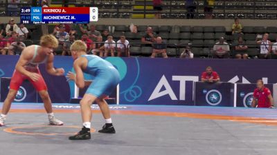 65 kg 1/8 Final - Arseni Kikiniou, United States vs Michal Michniewicz, Poland