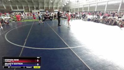 100 lbs Quarterfinals (8 Team) - Stephen Rene, Louisiana vs Brand`n Edstrom, Idaho