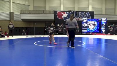 10U Girls - 57 lbs Semis - Etta Burke, Northeast Iowa Wrestling Club vs Tyanna Evans, The Orchard South Wrestling Club