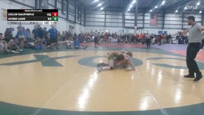 132 lbs 1 - Ayden Laws, REAL LIFE WRESTLING CLUB vs Collin Dalrymple, FCA LYNCHBURG