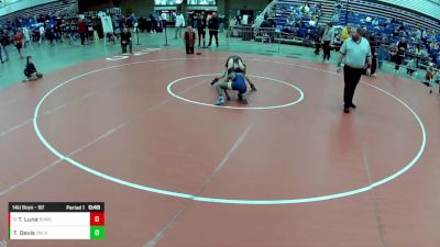 14U Boys - 92 lbs Cons. Round 3 - Tajuan Davis, Oklahoma vs Teagan Luna, Beaver Dam Wrestling Club