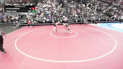 5A 126 lbs Quarterfinal - Kyler Spencer, Spanish Fork vs Diego Ortiz, Hunter