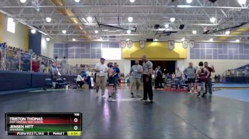 106 lbs 7th Place Match - Jensen Hitt, Lewisburg vs Triston Thomas, East Central High School