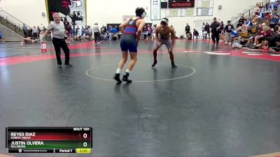 165 lbs Quarterfinal - Reyes Diaz, Forest Grove vs Justin Olvera, Hillsboro