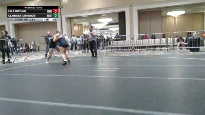 123 lbs Consi Of 16 #1 - Lyla Boylan, Team Bc vs Clarissa Cisneros, Northview