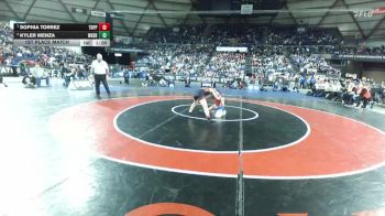 Girls 2A 105 lbs 1st Place Match - Sophia Torrez, Toppenish (Girls) vs Kyler Menza, Washington (Girls)