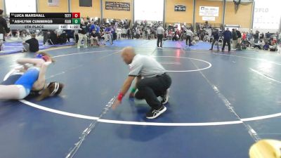 126 lbs 5th Place - Luca Marshall, Tri-County vs Ashlynn Cummings, Fairfield Ludlowe