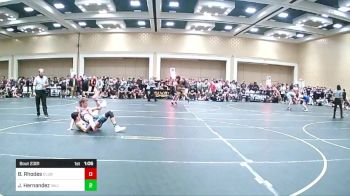 132 lbs Round Of 128 - Benjamin Rhodes, Club Colony HS vs Jaiden Hernandez, Valiant College Prep