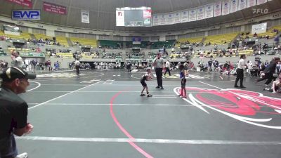 43 lbs Quarterfinal - Surraya Sumler, Mighty Bluebirds Wrestling vs Grant Lowe, Prairie Grove Youth Wrestling