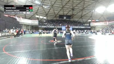 Girls 4A 110 lbs Champ. Round 2 - Winter West, Bonney Lake (Girls) vs Madison Vincent, Lake Stevens (Girls)