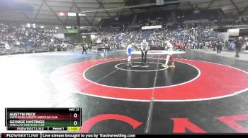 92 lbs Cons. Round 5 - Austyn Peck, White River Hornets Wrestling Club vs George Hastings, Steelclaw Wrestling Club