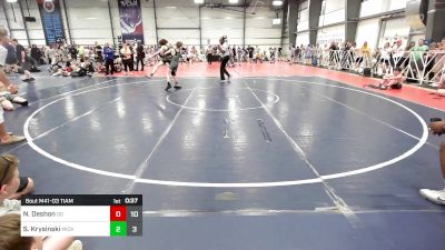 95 lbs Rr Rnd 3 - Nolan Deshon, Ohio Gold vs Shay Krysinski, Micky's Maniacs White