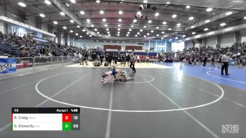 118 lbs Round 1 (3 Team) - Gene Edwards, Central Valley Academy vs Ryan Craig, Pearl River Sr HS