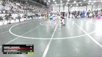 100 lbs Cons. Semi - Payton Bennett, Team Newport Tornadoes WC vs Audrey Lensegrav, Askeo International Mat Club