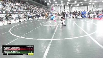 100 lbs Cons. Semi - Payton Bennett, Team Newport Tornadoes WC vs Audrey Lensegrav, Askeo International Mat Club