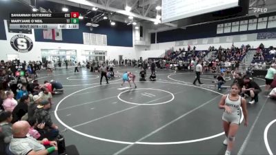 125 lbs Quarterfinal - MaryJane O`Neil, Team Thunder vs Savannah Gutierrez, Costa Training Center