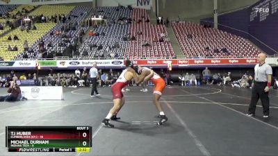 184 lbs Placement (4 Team) - Michael Durham, Indiana Tech vs Tj Huber, Cumberlands (Ky.)