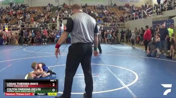 45 lbs Quarterfinal - Colton Parsons (se2/6), Warren Youth Wrestling Club vs Logan Thiessen (nw1), Streak Wrestling Club