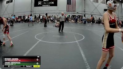 88 lbs Round 1 (4 Team) - Ryder Asherl, Mat Assassins Black vs Owen Bergman, Headhunters