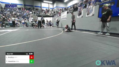 55 lbs Quarterfinal - Liam Avalos, Standfast vs Tatum Hawkins, Noble Takedown Club