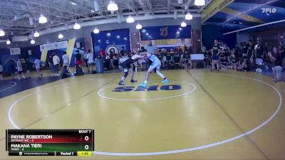 120 lbs Round 2 (8 Team) - Makana Tieri, VHWC vs Payne Robertson, OutKast WC