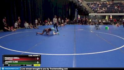 95 lbs Cons. Round 2 - Jayden Cline, THWC vs Magnus Isbell, Unattached