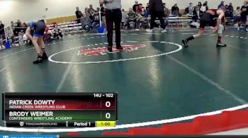 102 lbs Quarterfinal - Patrick Dowty, Indian Creek Wrestling Club vs Brody Weimer, Contenders Wrestling Academy