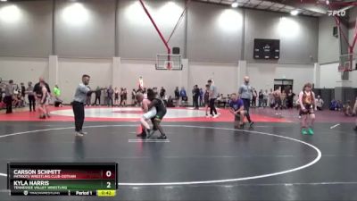 130 lbs Cons. Round 2 - Kyla Harris, Tennessee Valley Wrestling vs Carson Schmitt, Patriots Wrestling Club-Dothan