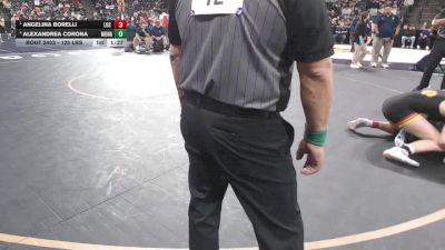 125 lbs Semifinal - Angelina Borelli, Los Banos (SJ) vs AlexAndrea Corona, Monache (CS)