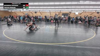 91 lbs Quarterfinal - Broderick Whitman, Port Crane vs Trevor Spencer, Mifflinburg