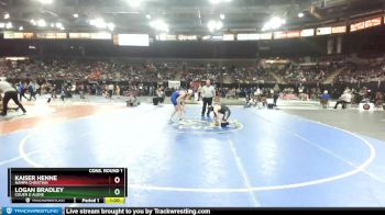 126 lbs Cons. Round 1 - Kaiser Henne, Nampa Christian vs Logan Bradley, Couer D Alene