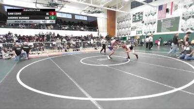 144 lbs Cons. Round 2 - Sam Coxe, Hillcrest vs Andres Burneo, Camarillo