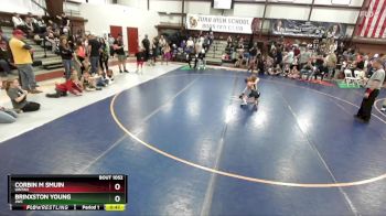58 lbs Champ. Round 1 - Brinxston Young, JWC vs Corbin M Smuin, Uintah