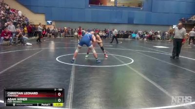 2 - 150 lbs Quarterfinal - Adam Wimer, Fort Defiance vs Christian Leonard, Poquoson