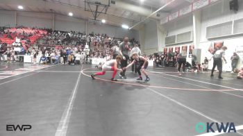 100 lbs Consolation - Sam Satterfield, Tulsa Blue T Panthers vs Noah Herron, Collinsville Cardinal Youth Wrestling