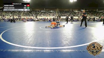 120 lbs Consi Of 8 #1 - Hazen Crank, Raw Wrestling Club vs Owen Sartain, Husky Wrestling Club