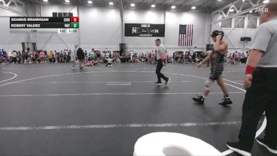 126 lbs Round 1 (4 Team) - Seamus Brannigan, South Side WC Black vs Robert Valdez, Whitted Trained