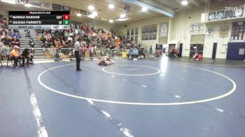 170 lbs Cons. Round 2 - Mariah Daboub, Chaffey vs Juliana Farnetti, Quartz Hill