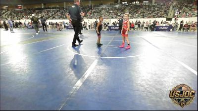 45 lbs Round Of 16 - Ella Weldon, Shelton Wrestling Academy vs Jameyah-Rose Lewis, Midwest City Bombers Youth Wrestling Club
