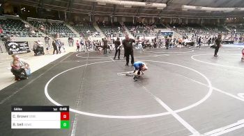 56 lbs Quarterfinal - Creede Brown, Gore Pirates Youth Wrestling vs Baker Bell, Dark Cloud Wrestling Club