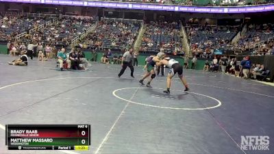 4A 190 lbs Quarterfinal - Brady Raab, Mooresville Senior vs Matthew Massaro, Weddington