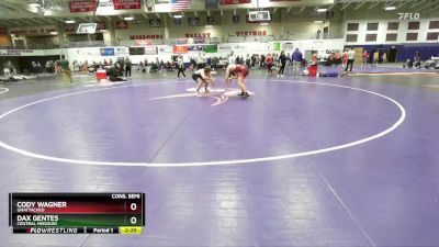 165 lbs Cons. Semi - Cody Wagner, Unattached vs Dax Gentes, Central Missouri