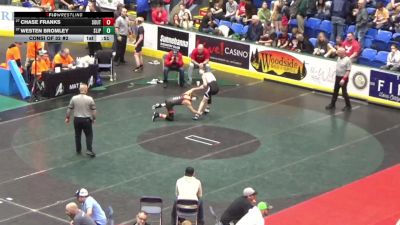 110 lbs Consi Of 32 #2 - Chase Franks, South Western vs Westen Bromley, Slippery Rock