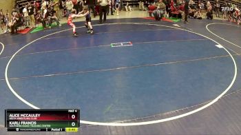 62 lbs Quarterfinal - Alice McCauley, Delta Wrestling Club vs Karli Francis, Southern Idaho Training Center