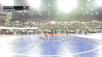 66 lbs Quarterfinal - Ryatt Hansen, Black Hills Wrestling Academy vs Tallon DeMers, Ambush Wrestling