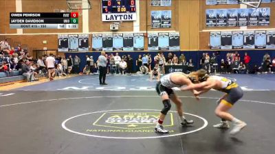150 lbs 5th Place Match - Owen Pehrson, Riverton vs Jayden Davidson, Union