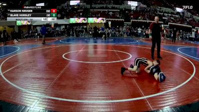 50 lbs Cons. Round 3 - Blake Horsley, Livingston Wrestling Club vs Karson Kruger, Hardin Wrestling Club