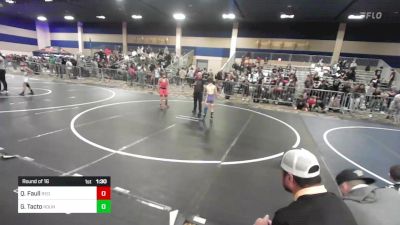 74 lbs Round Of 16 - Quintin Faull, Red Wave WC vs Garrett Tacto, Roundtree